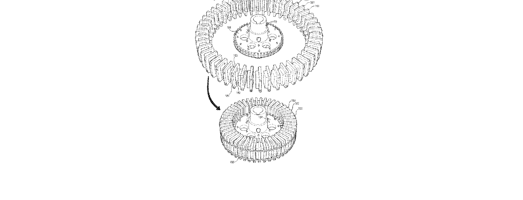 Figure for SYSTEM FOR AN ELECTRICAL MOTOR WITH A SEGMENTED ROTOR AND A SEGMENTED STATOR