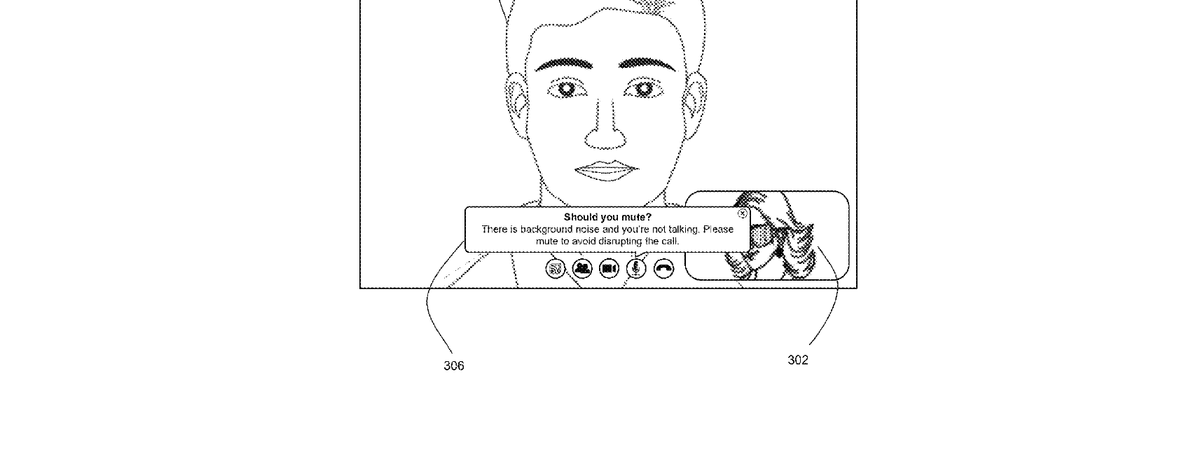 Figure for BACKGROUND NOISE MUTE NOTIFICATION IN CALLING
