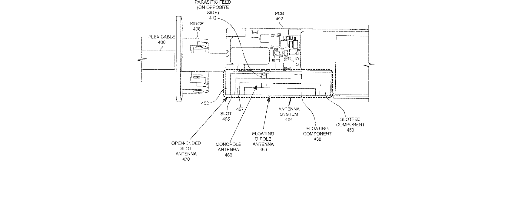 Figure for COMPACT MULTIBAND OPEN-ENDED SLOT DIPOLE ANTENNA FOR A NEAR-EYE DEVICE