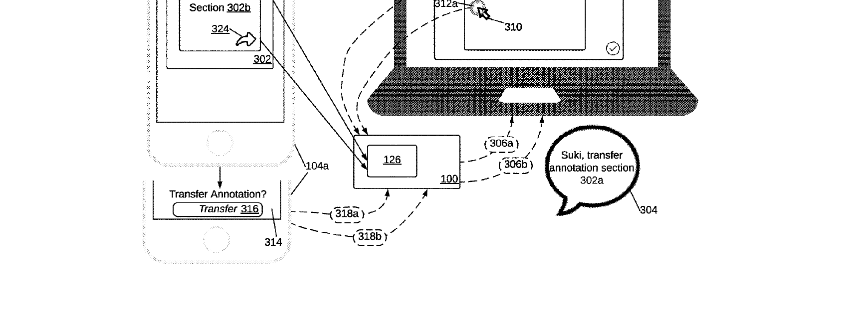 Figure for SYSTEMS AND METHODS TO CAUSE ANNOTATION TRANSFERS BETWEEN CLIENT COMPUTING PLATFORMS