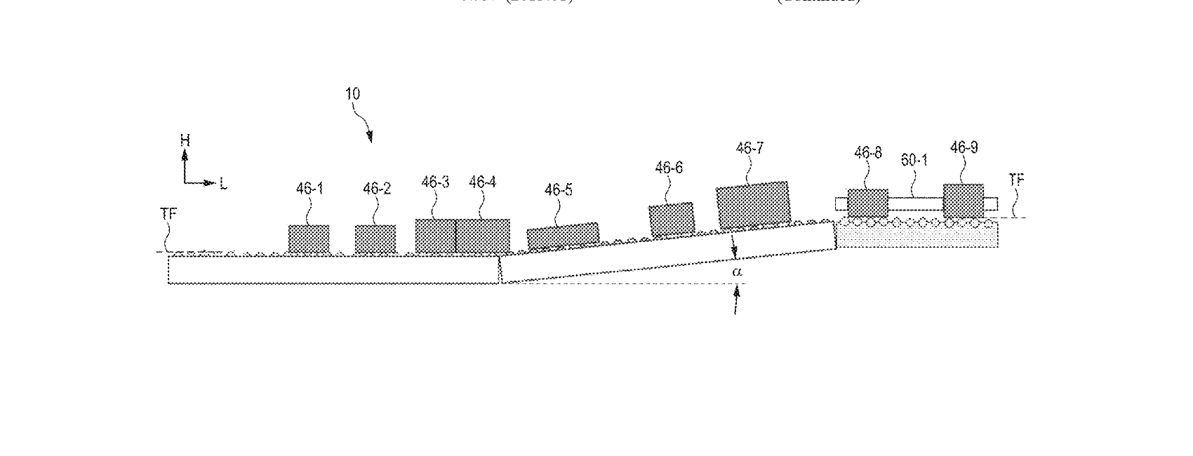 Figure for BELT CONVEYOR INCLUDING FREEWHEELING SUPPORT ROLLERS AND DRIVING PORTIONS