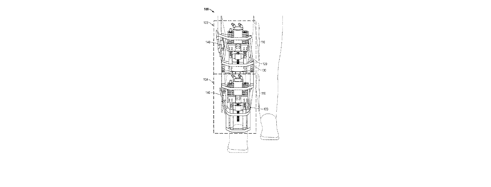 Figure for EXOSKELETON DEVICE WITH IMPROVED ACTUATION SYSTEM