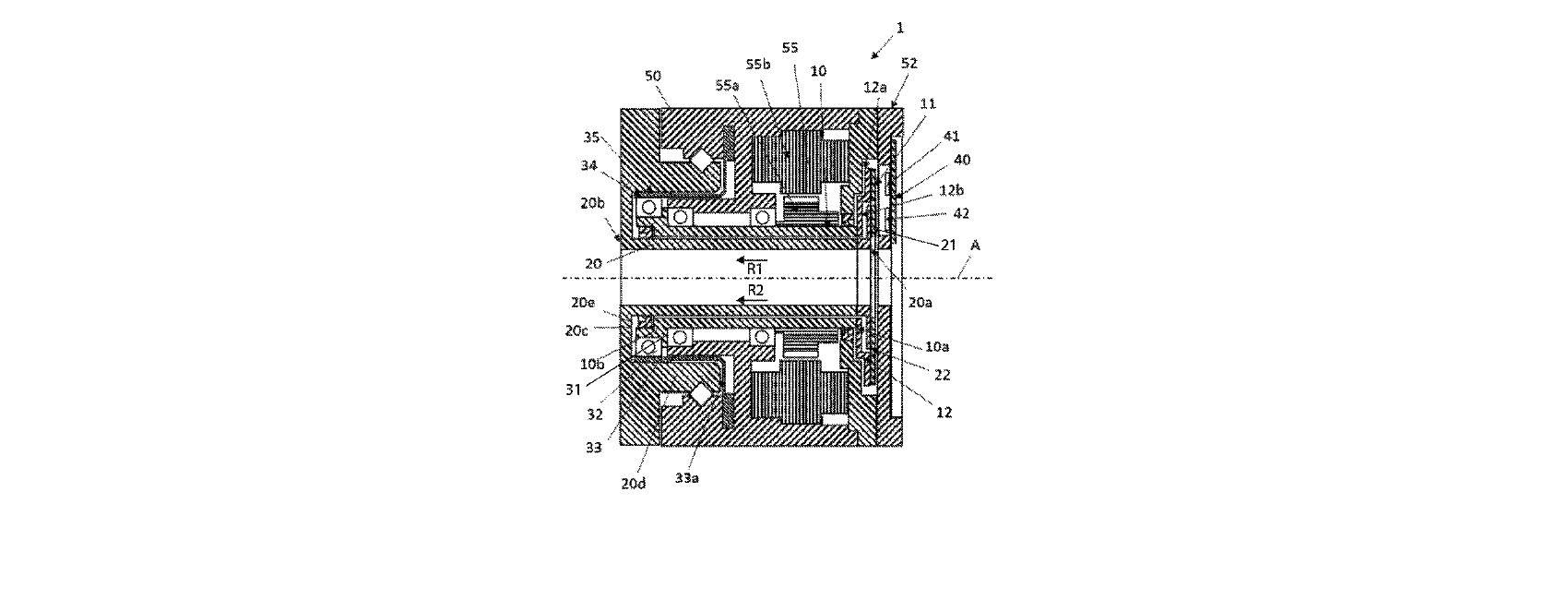 Figure for DEVICE FOR DETERMINING THE TORQUE AND/OR ROTATIONAL ANGLE BETWEEN A FIRST SHAFT AND A SECOND SHAFT
