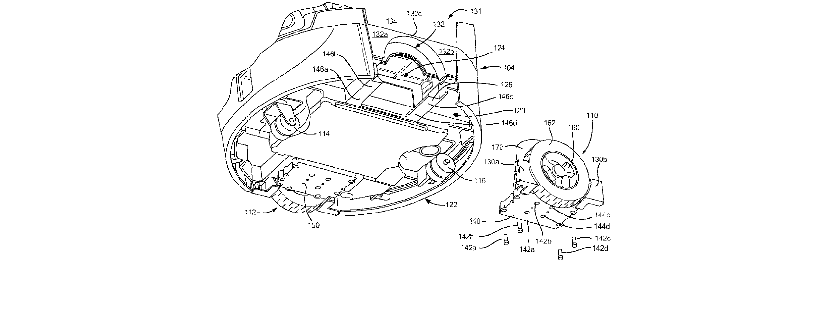 Figure for MOBILE ROBOT HAVING A REMOVABLE WHEEL-DRIVE ASSEMBLY