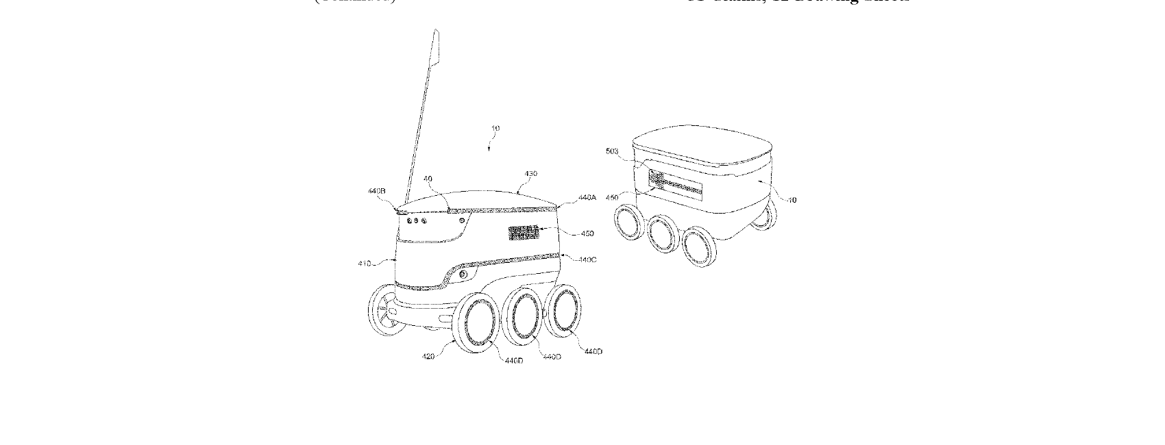 Figure for Autonomous Vehicle with a Plurality of Light Sources Arranged thereon