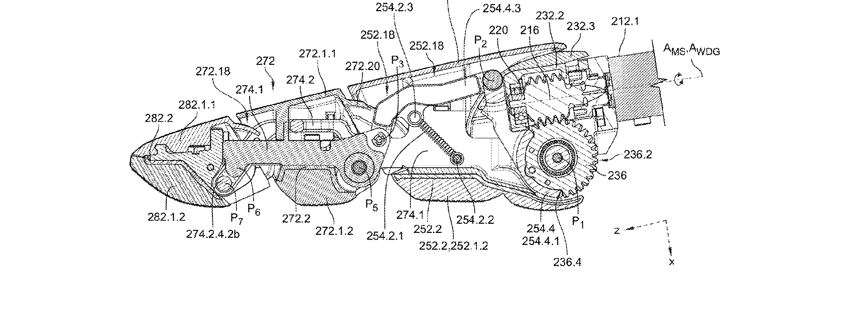 Figure for KINEMATICS OF A MECHANICAL END EFFECTOR